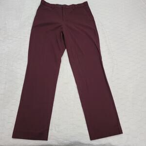 Express Producer Pants Mens 32x32 Burgundy Maroon Stretch Chino Dress Slacks